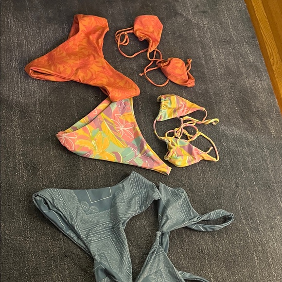Skatie Orange and Multicolor Bikinis - Picture 1 of 1